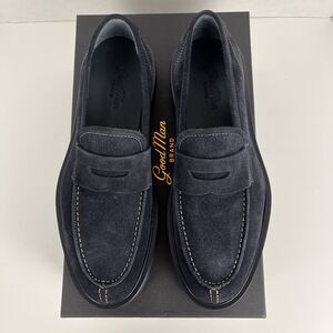 Good Man Brand Mens Size 7.5 Navy Lexington Loafer Suede Dress Shoe